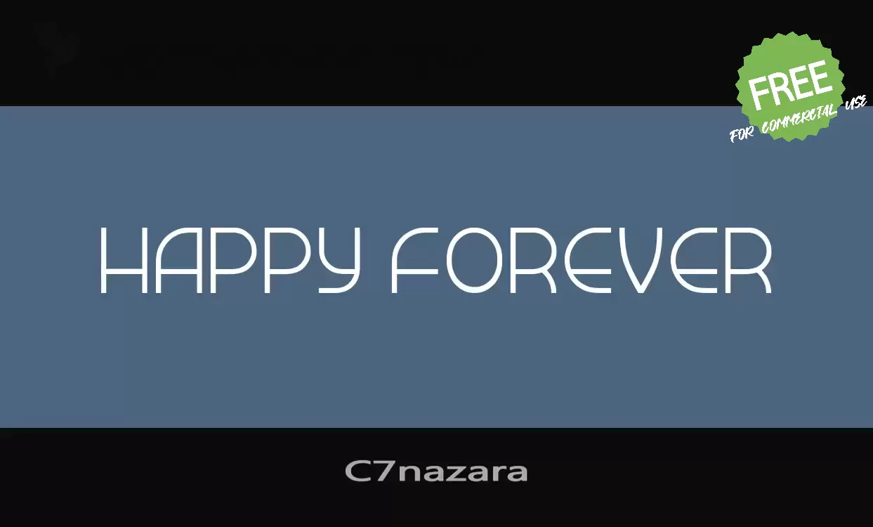 Font Sample of C7nazara