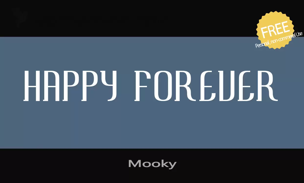 Font Sample of Mooky