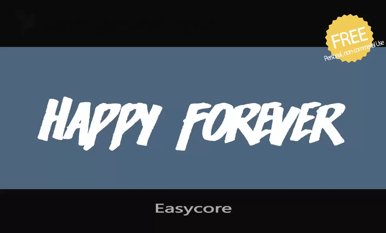 Font Sample of Easycore