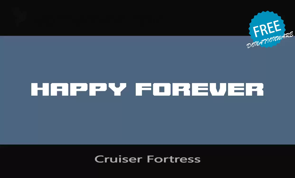 Font Sample of Cruiser-Fortress