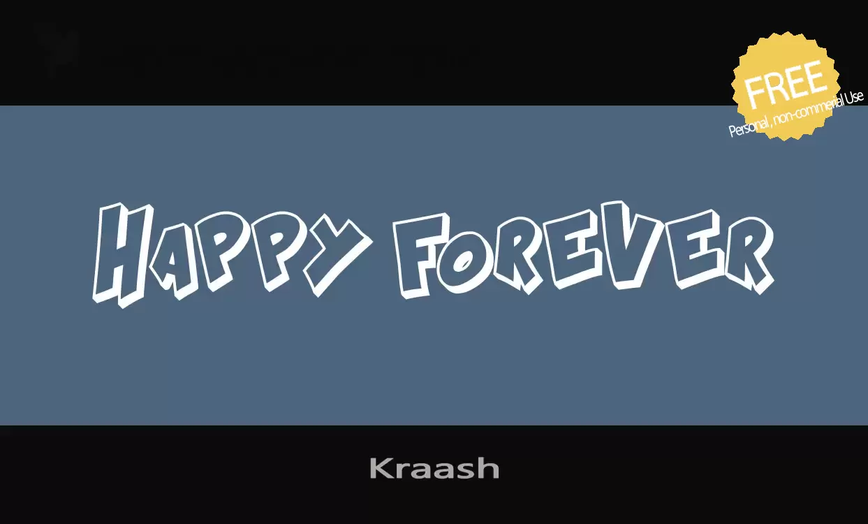 Font Sample of Kraash