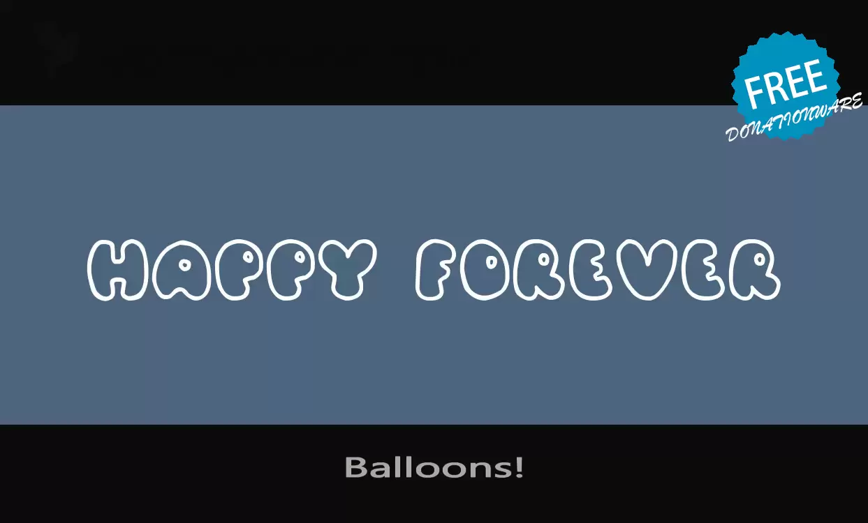 「Balloons!」字体效果图