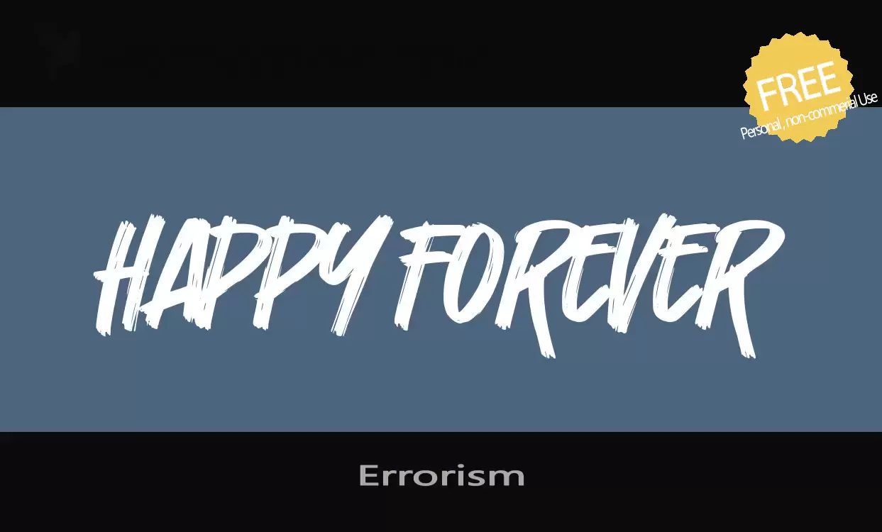 Font Sample of Errorism