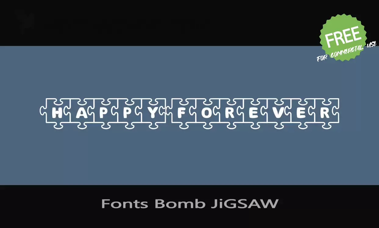 Sample of Fonts-Bomb-JiGSAW