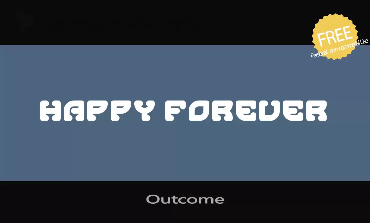 Font Sample of Outcome