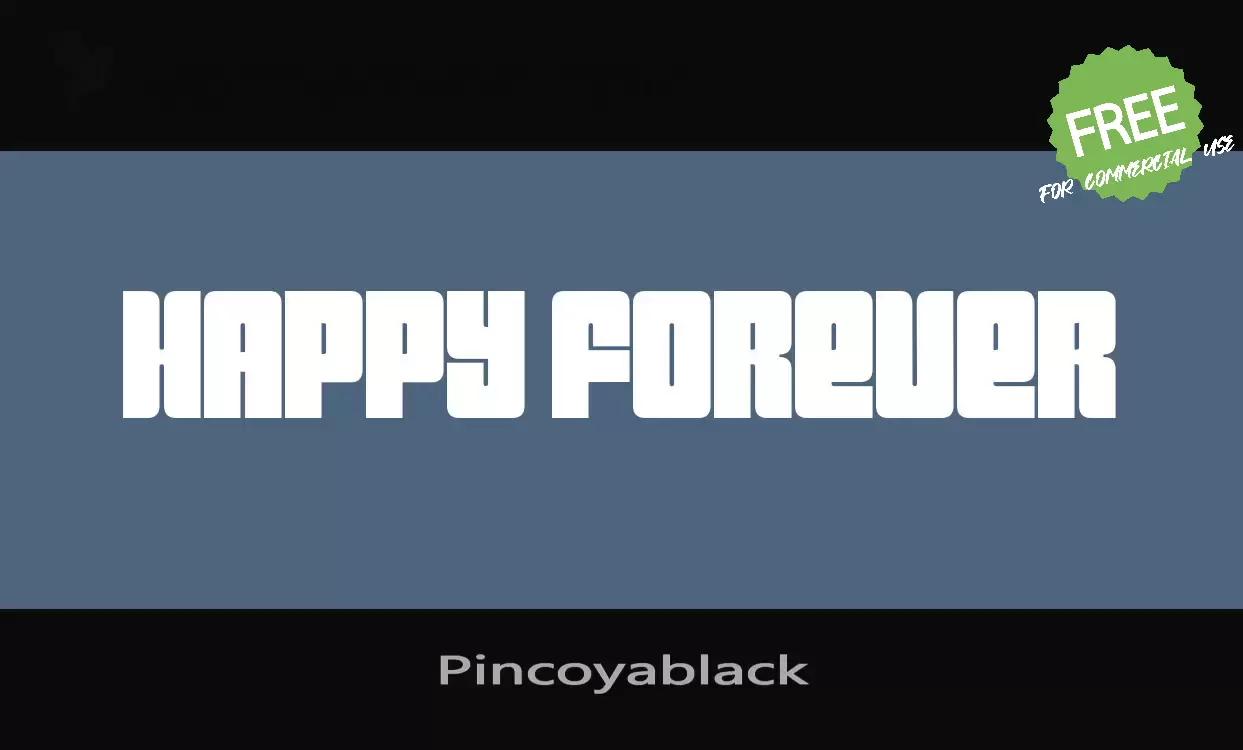 Font Sample of Pincoyablack