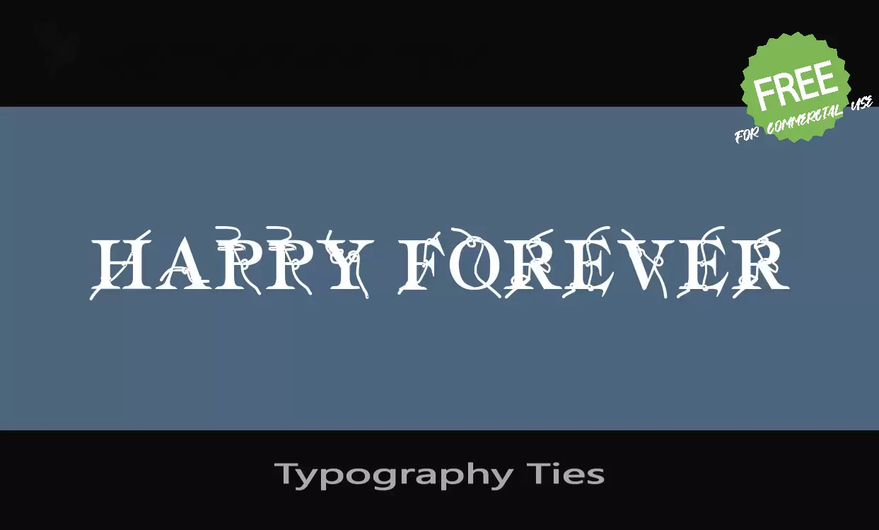 Font Sample of Typography-Ties