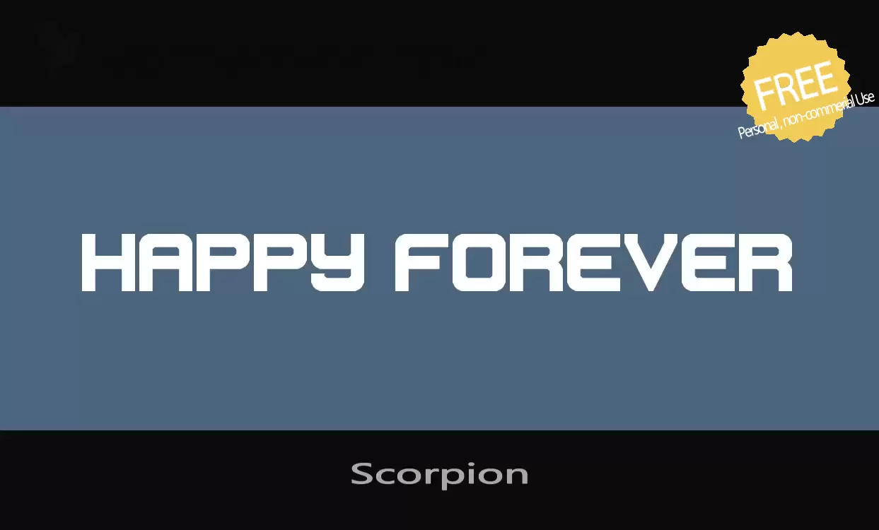 Font Sample of Scorpion