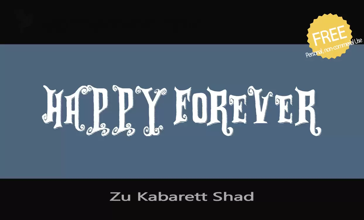 Font Sample of Zu-Kabarett-Shad