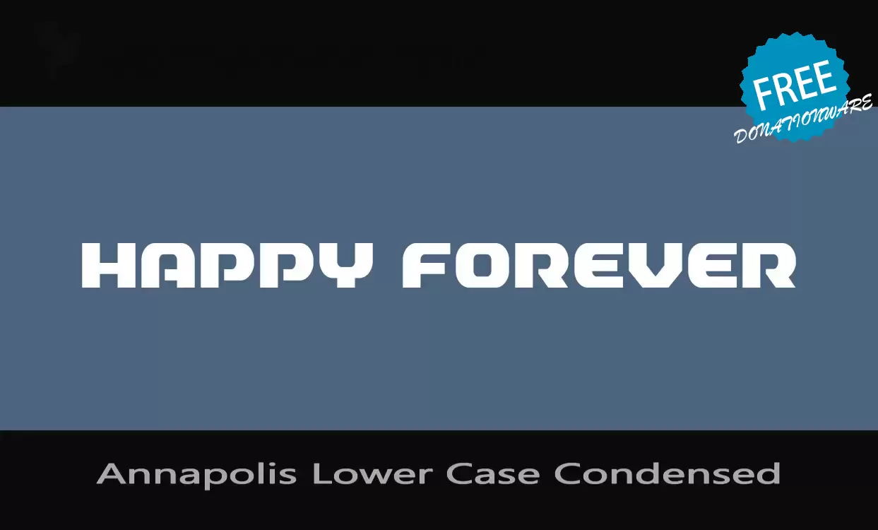 Font Sample of Annapolis-Lower-Case-Condensed