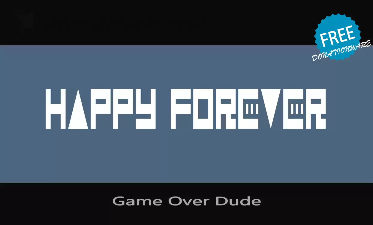 Font Sample of Game-Over-Dude