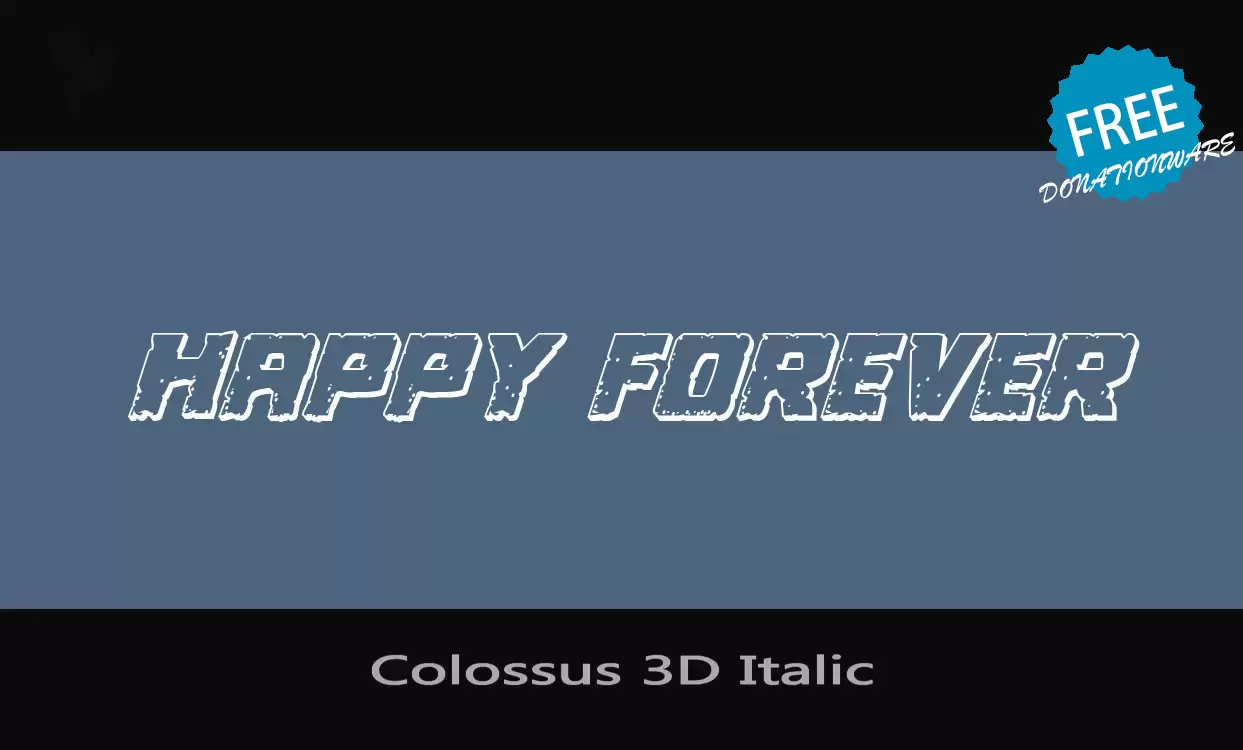 「Colossus-3D-Italic」字体效果图