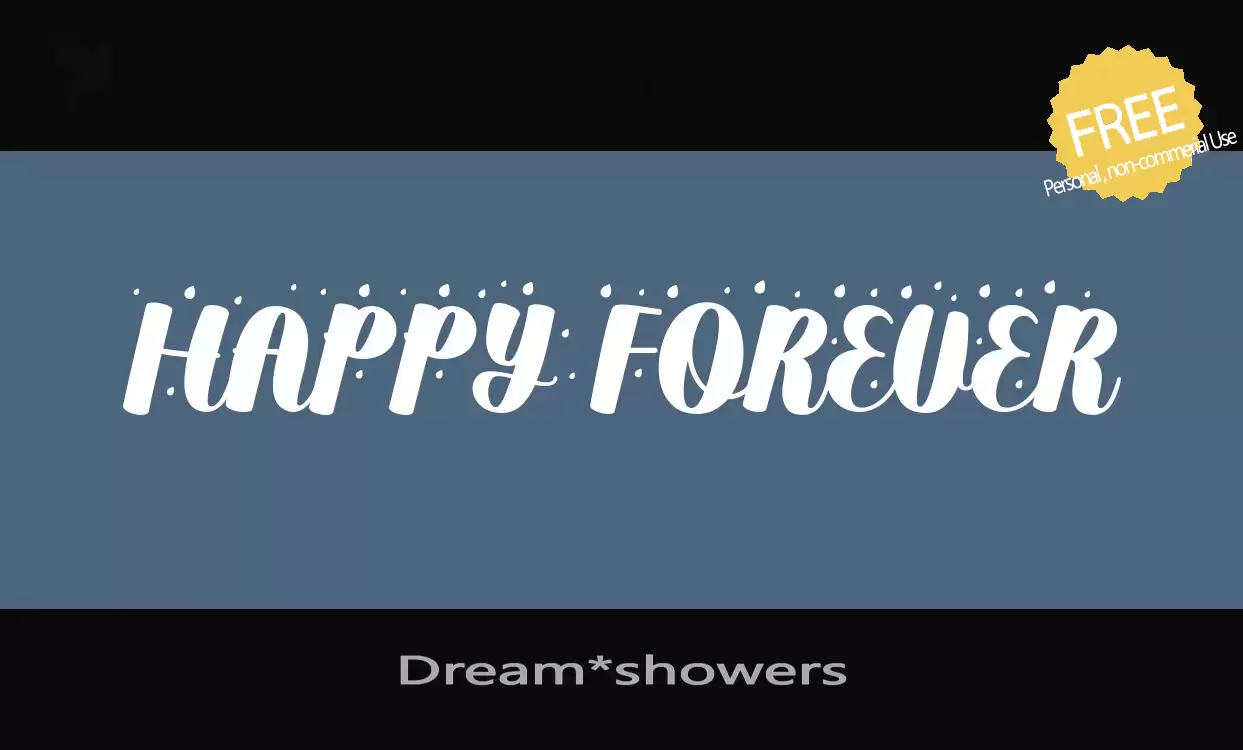 「Dream*showers」字体效果图