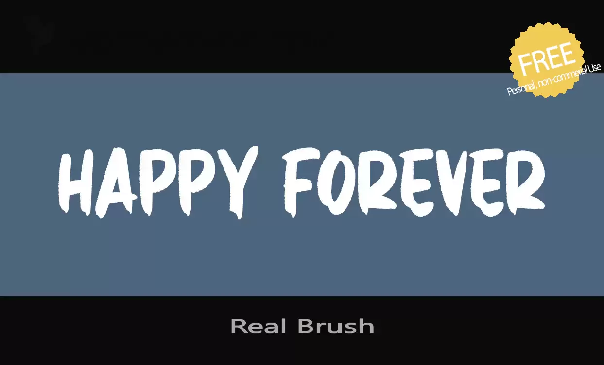 Font Sample of Real-Brush