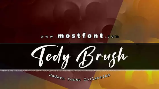 Typographic Design of Tedy-Brush