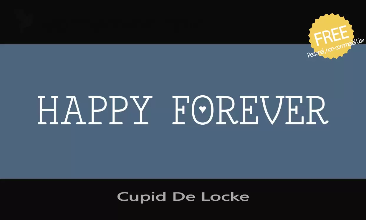 Font Sample of Cupid-De-Locke