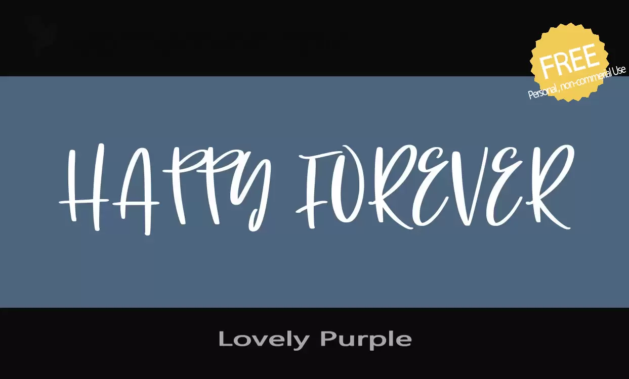 Font Sample of Lovely-Purple