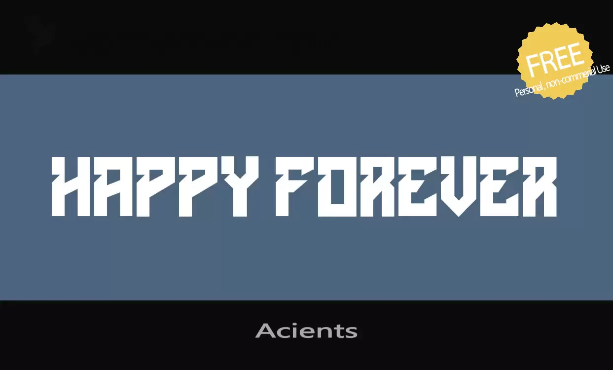 Font Sample of Acients