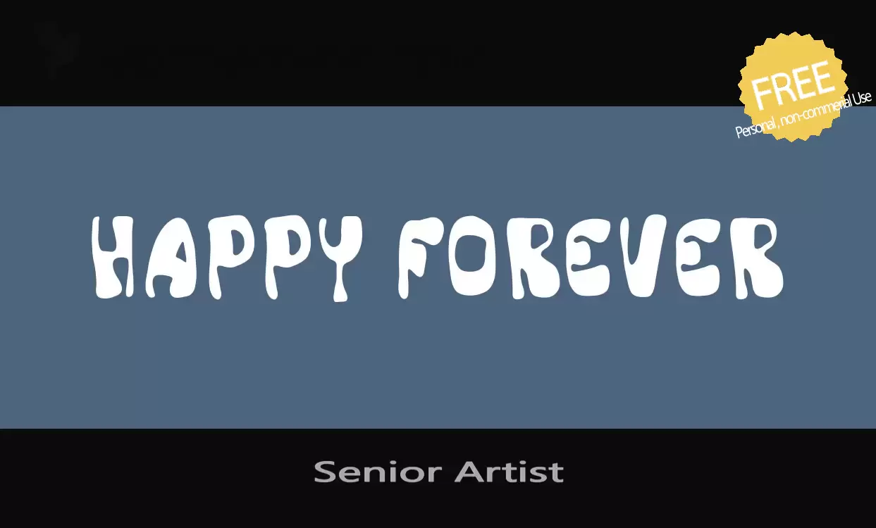 Font Sample of Senior-Artist