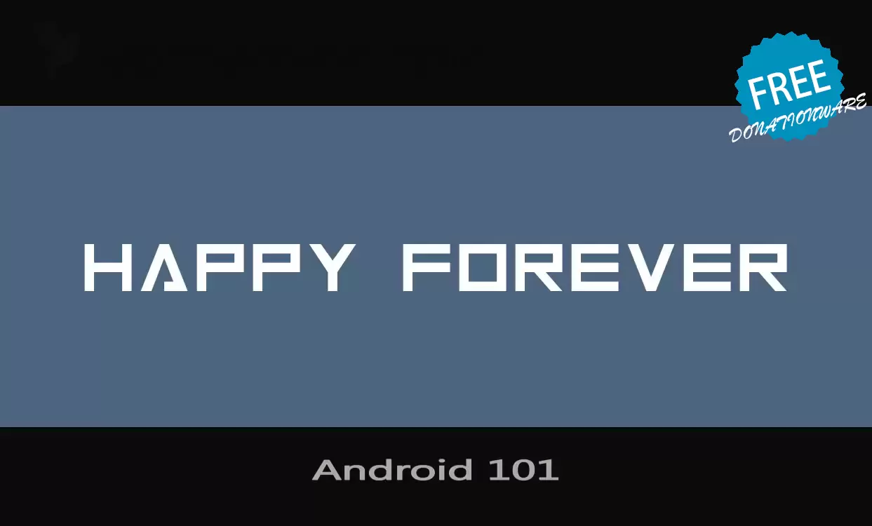 Font Sample of Android-101