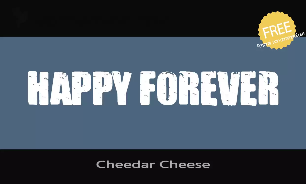 Font Sample of Cheedar-Cheese