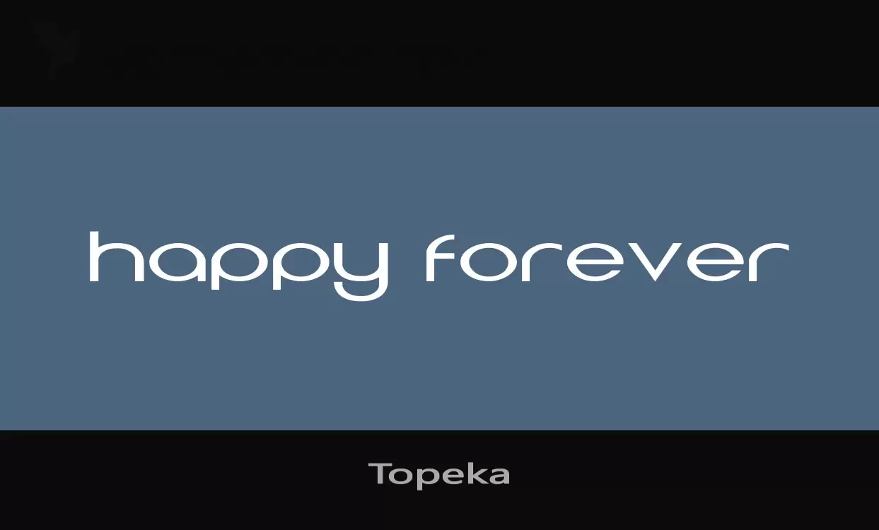 「Topeka」字体效果图