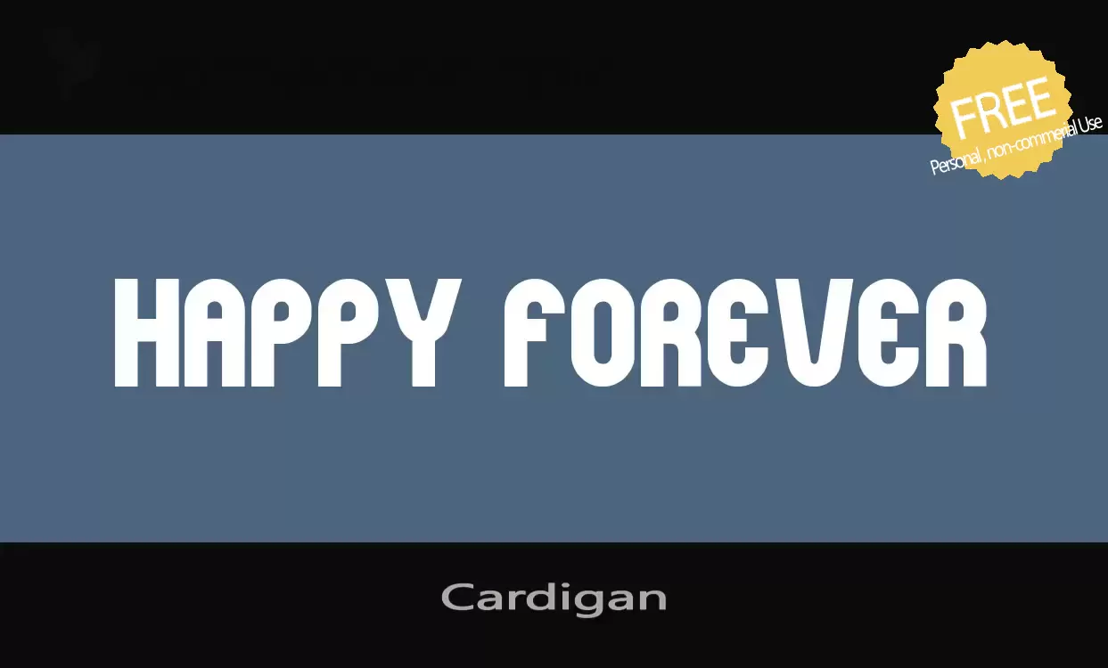 「Cardigan」字体效果图