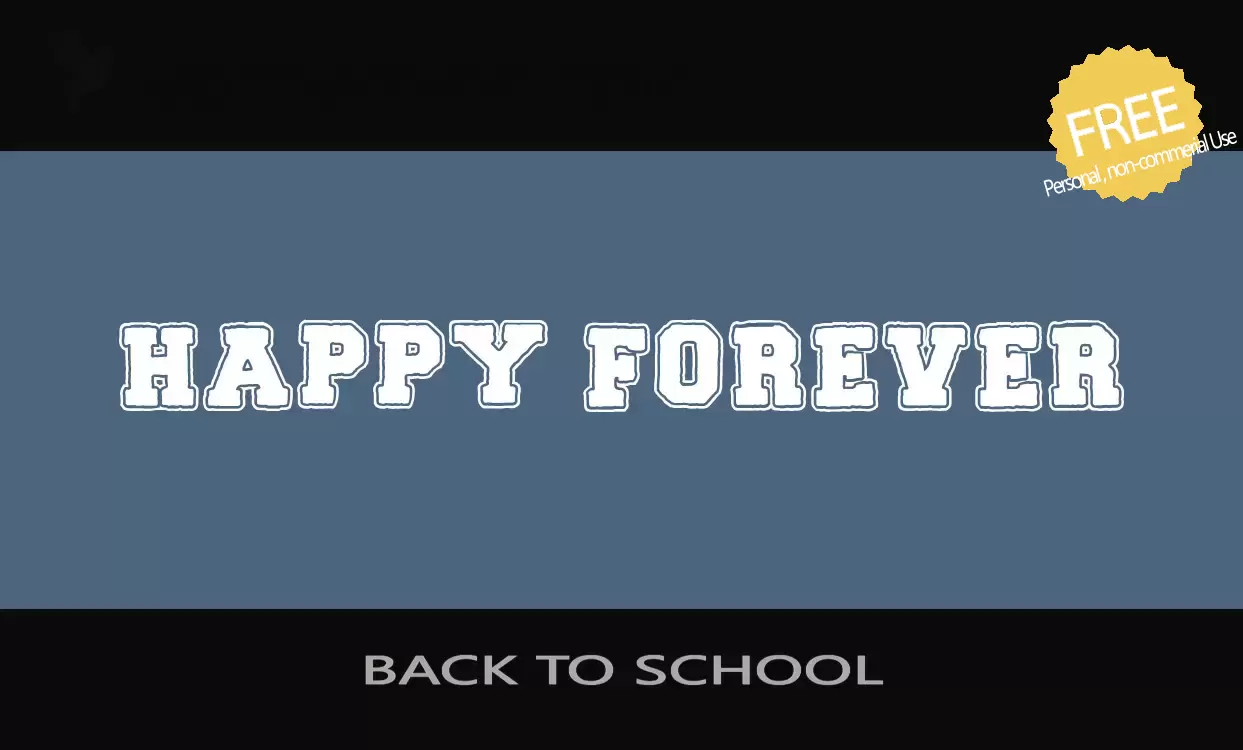 Font Sample of BACK-TO-SCHOOL