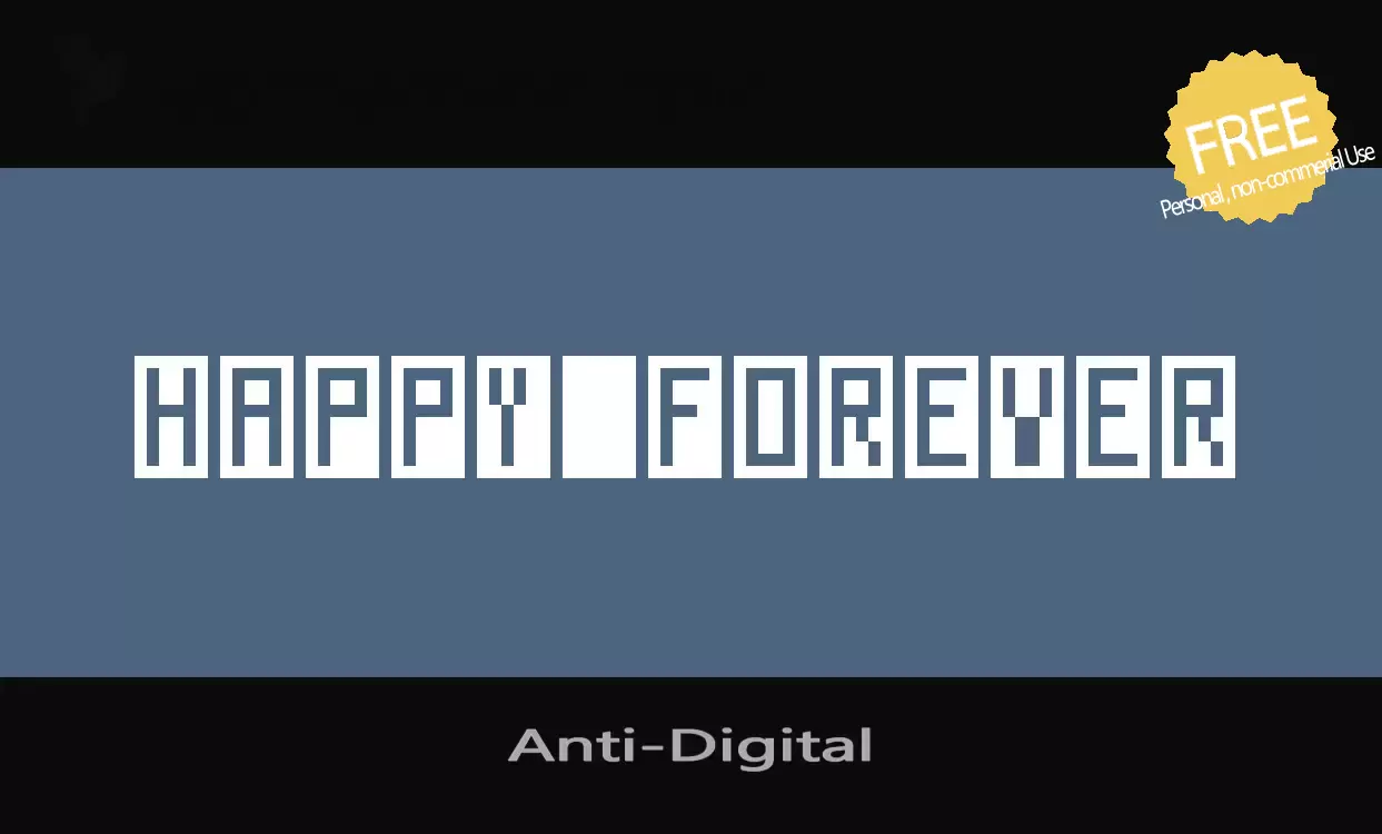 「Anti-Digital」字体效果图