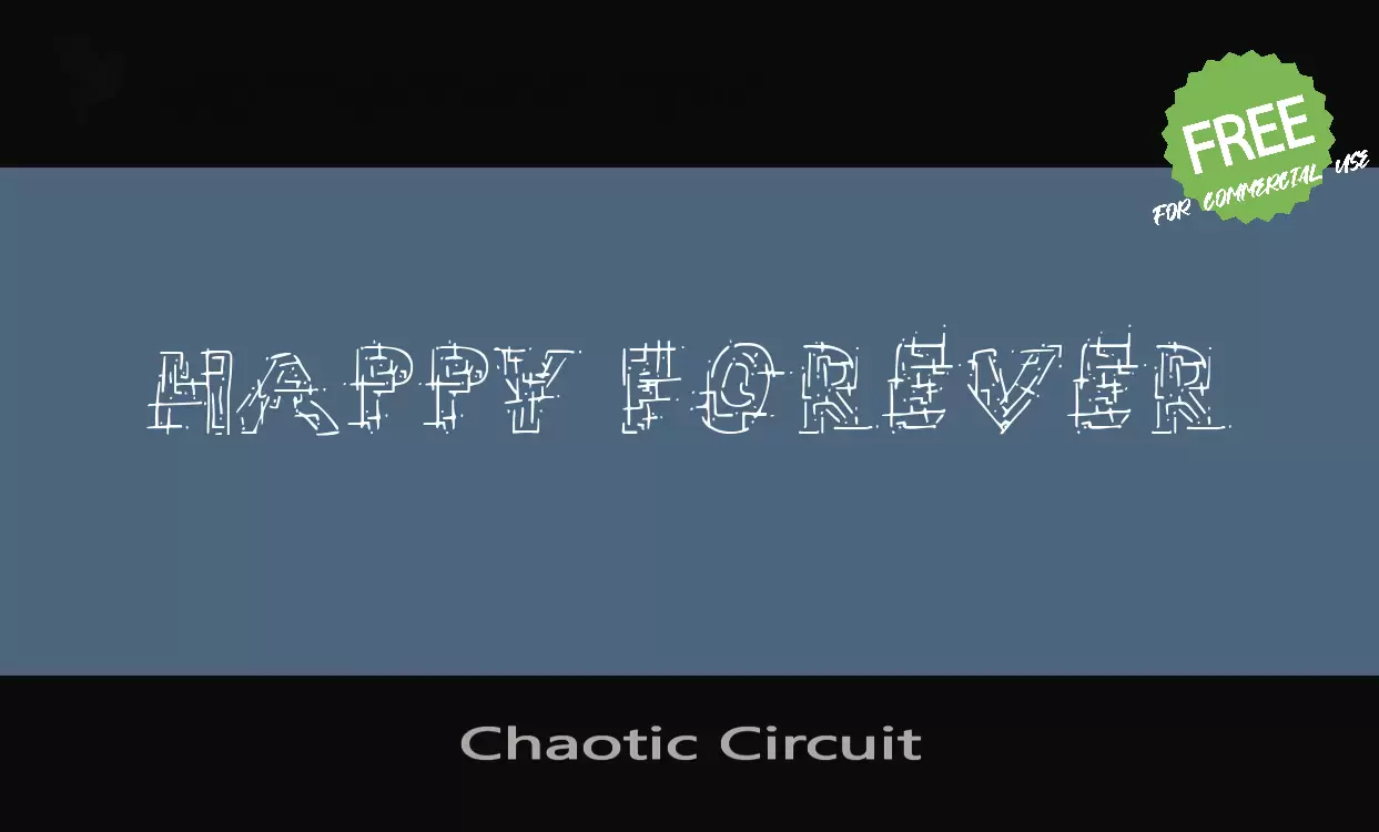 「Chaotic Circuit」字体效果图