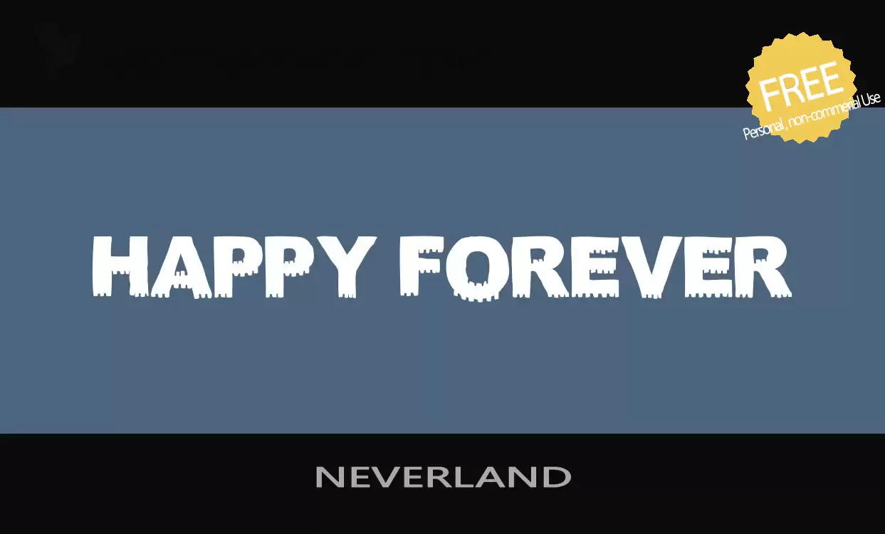 「NEVERLAND」字体效果图