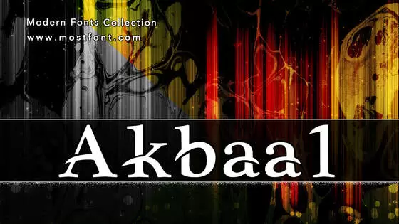 「Akbaal」字体排版图片