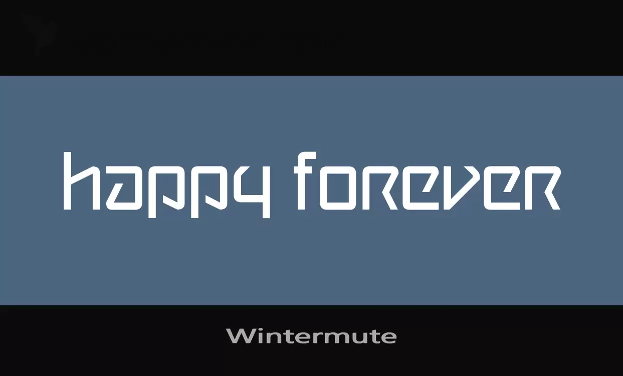 「Wintermute」字体效果图