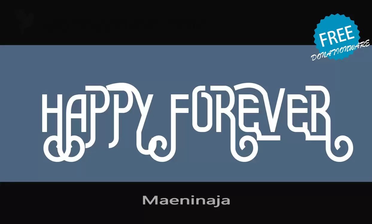 Font Sample of Maeninaja