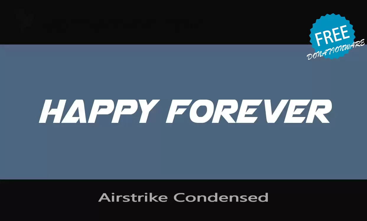 Font Sample of Airstrike-Condensed