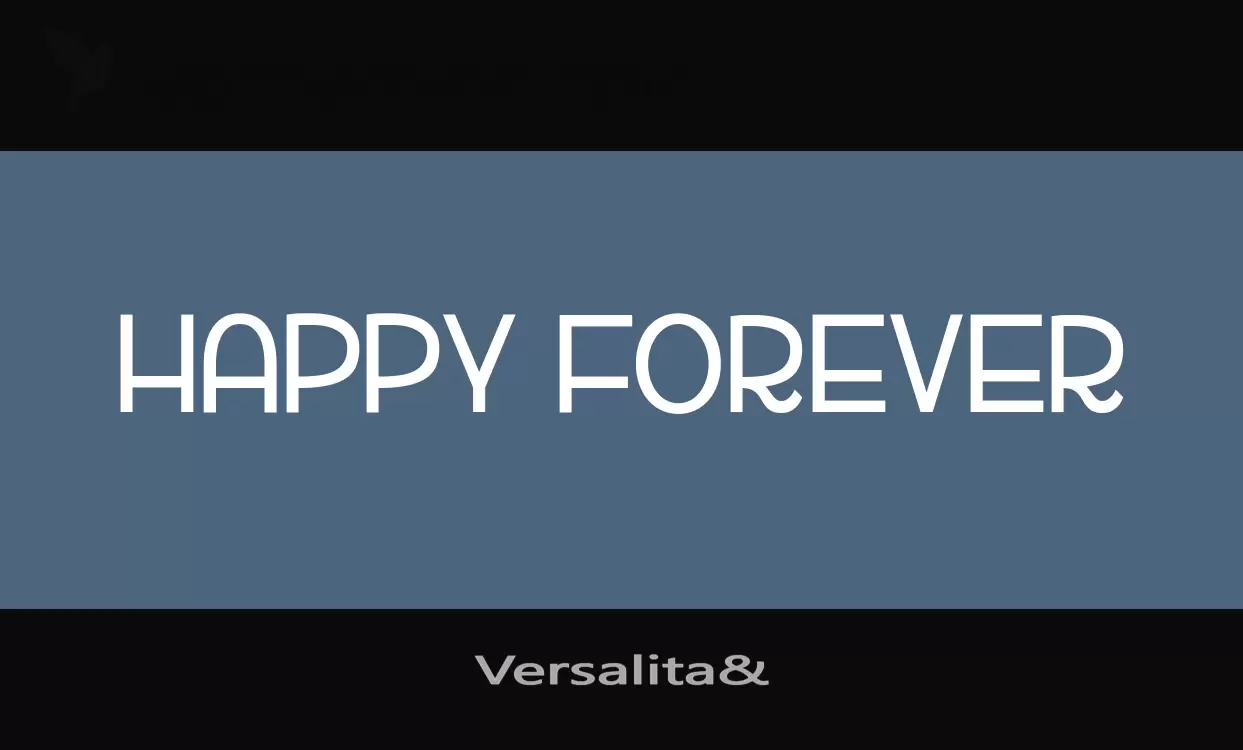 Font Sample of Versalita&