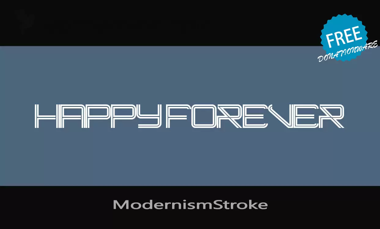 Font Sample of ModernismStroke