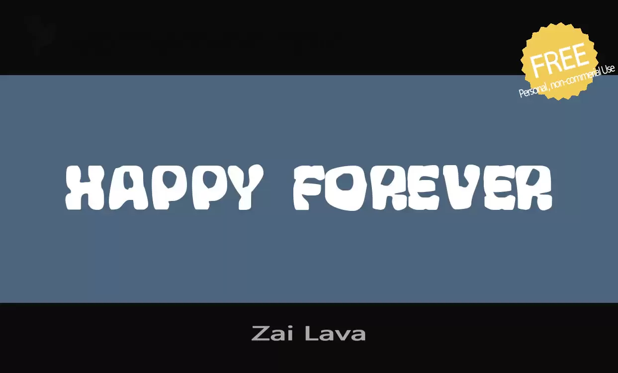 Font Sample of Zai-Lava