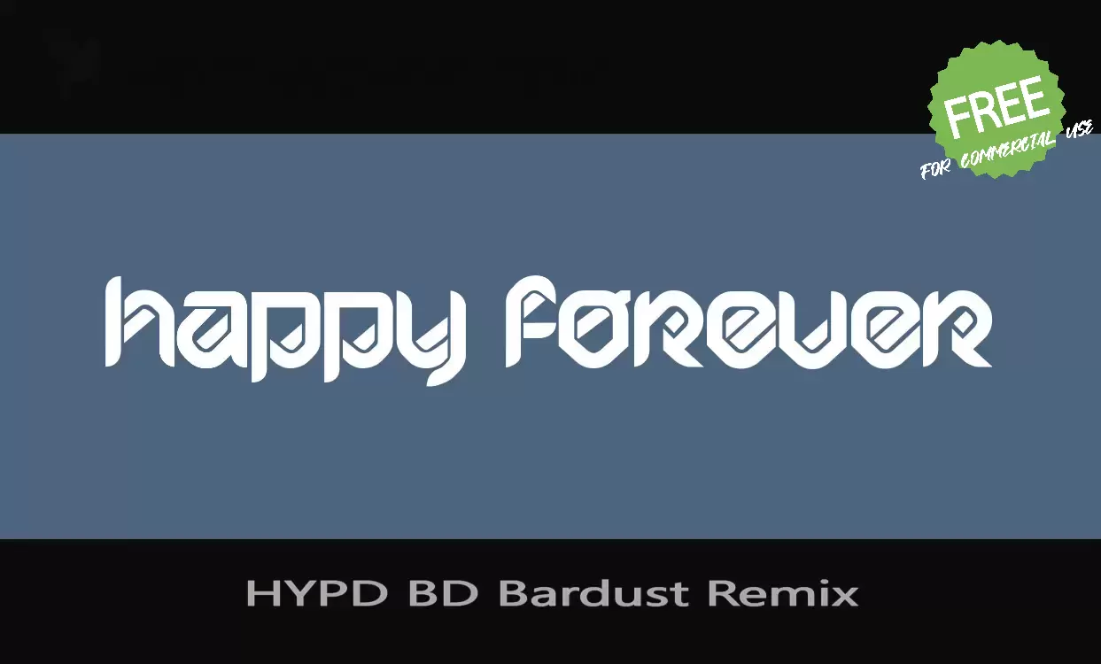 「HYPD BD Bardust Remix」字体效果图