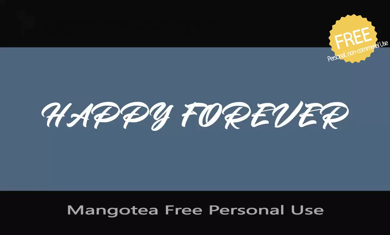 「Mangotea-Free-Personal-Use」字体效果图