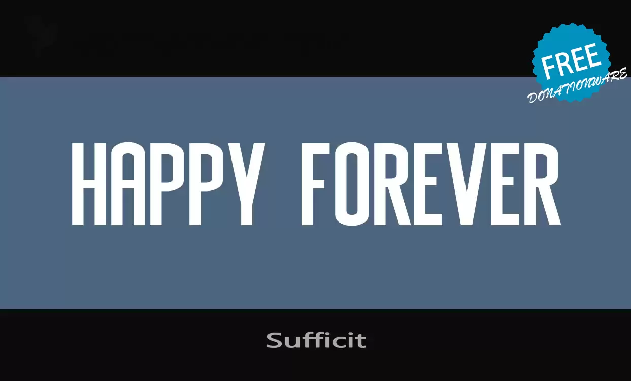 Font Sample of Sufficit