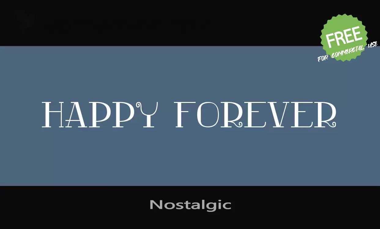 「Nostalgic」字体效果图