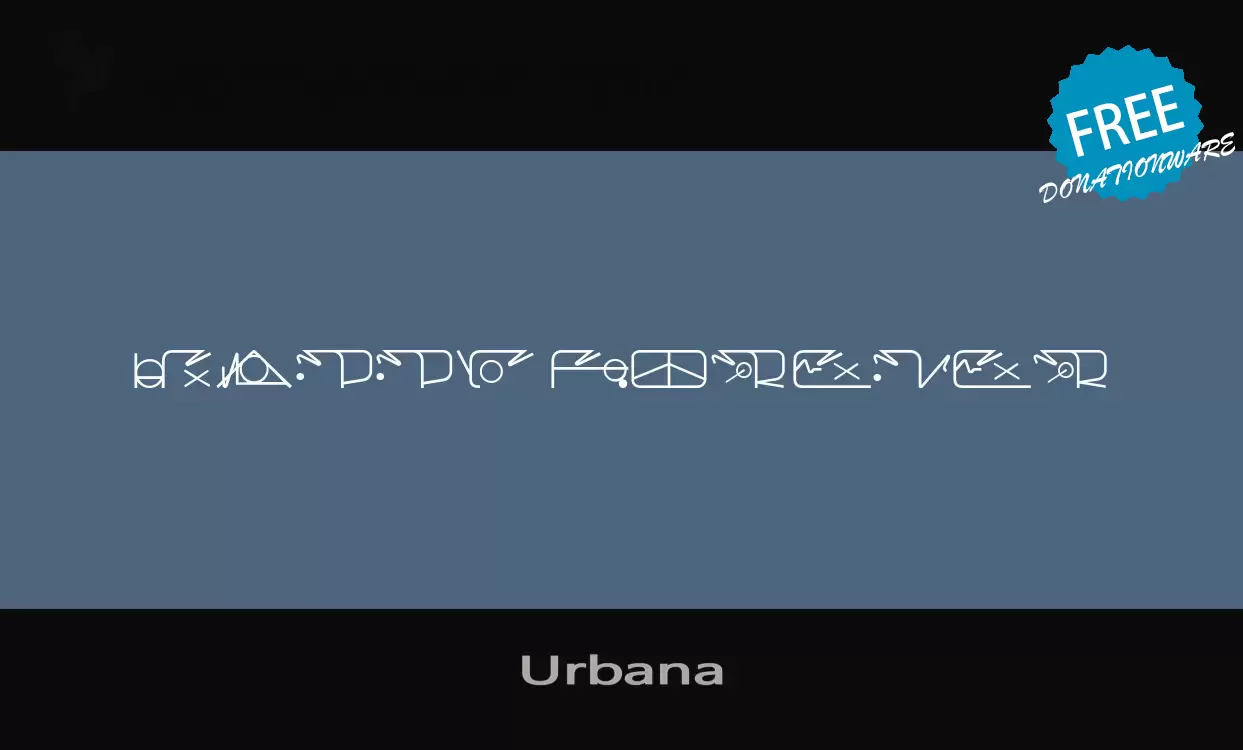 Font Sample of Urbana