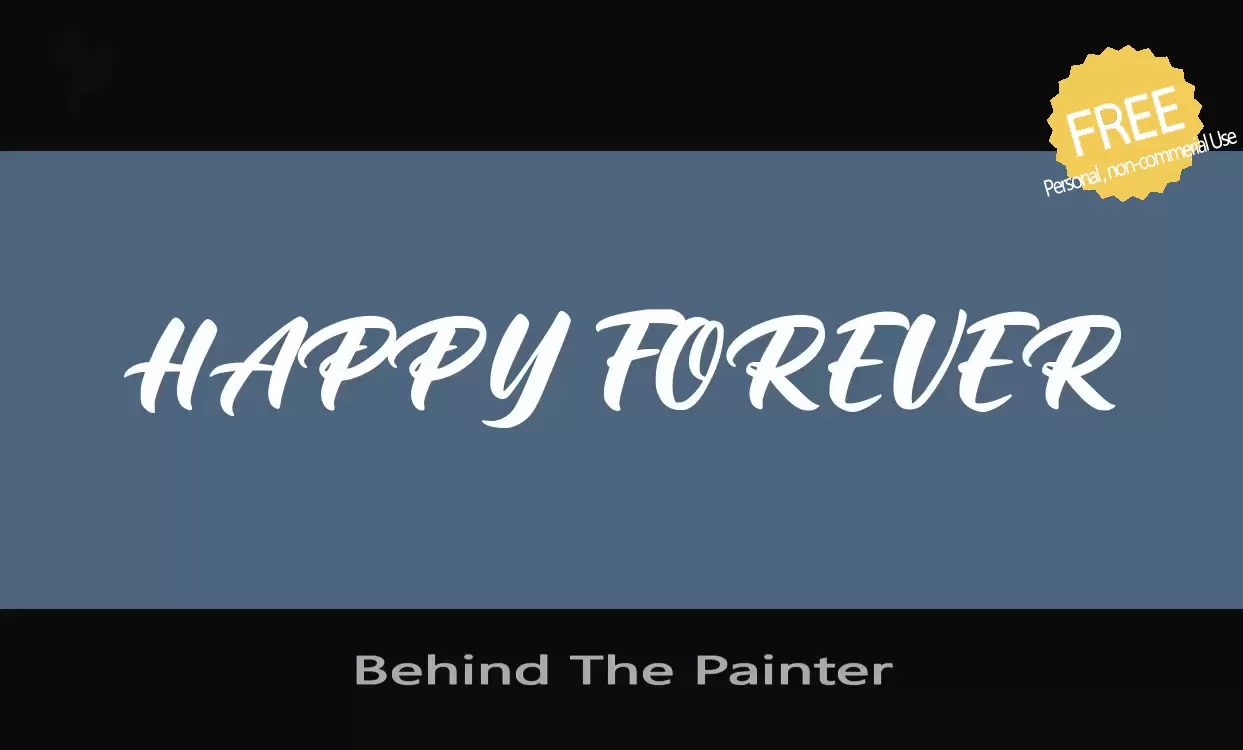 「Behind-The-Painter」字体效果图