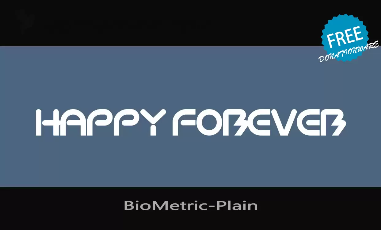 Font Sample of BioMetric-Plain