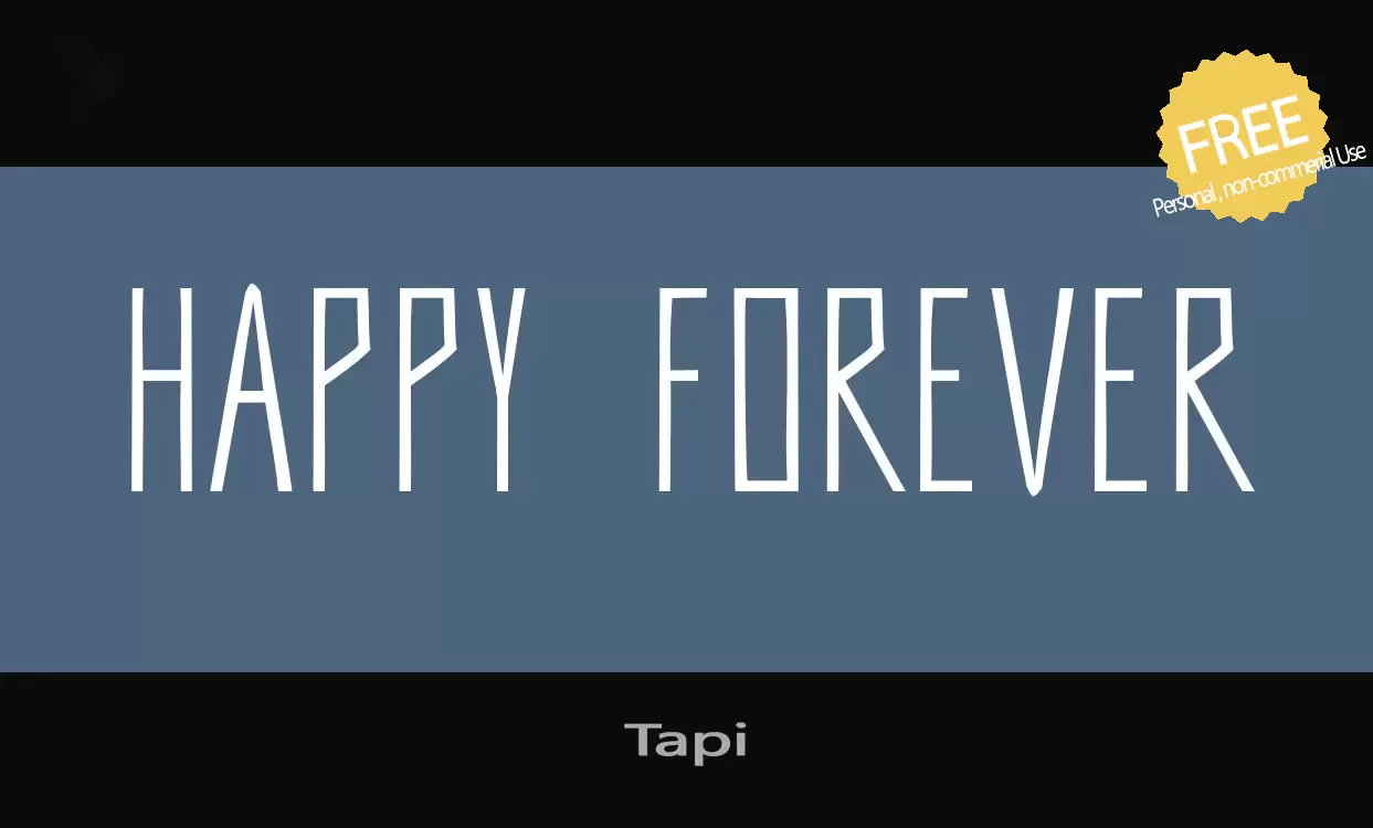 Font Sample of Tapi