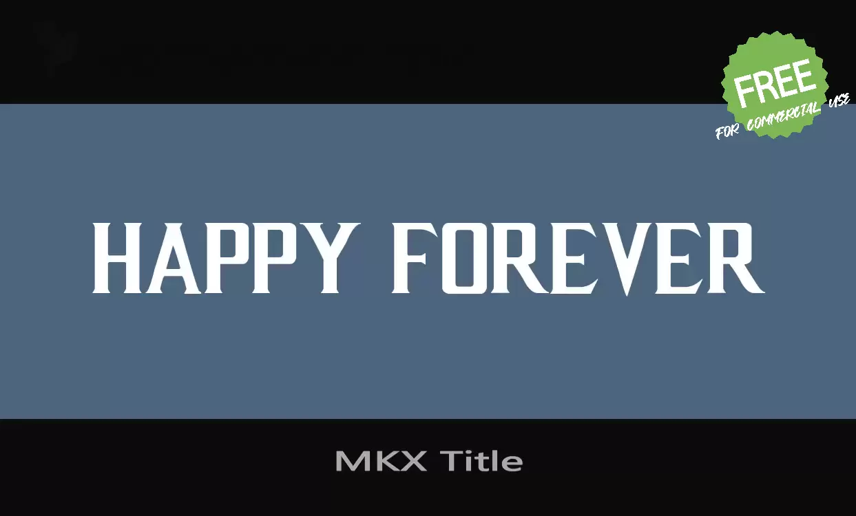 Font Sample of MKX-Title