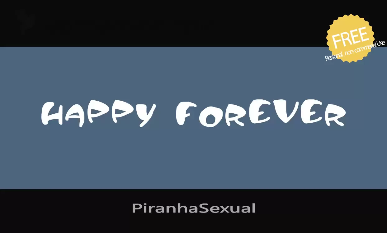 Font Sample of PiranhaSexual