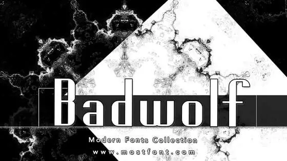 「Badwolf」字体排版图片