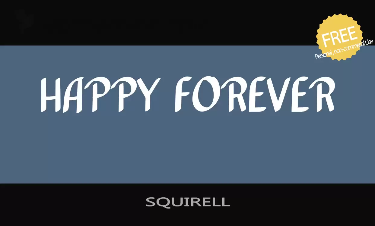 Font Sample of SQUIRELL